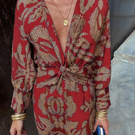 Aveline's Boho Luxe Wrap Dress Casual Chic