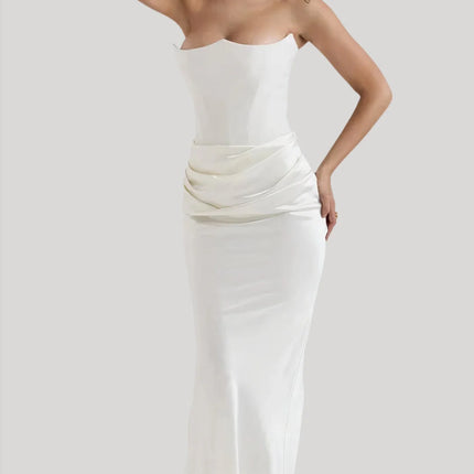 Aveline's Elegant Satin Maxi Dress