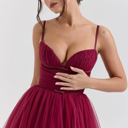 Aveline's Enchanted Allure Tulle Midi Dress