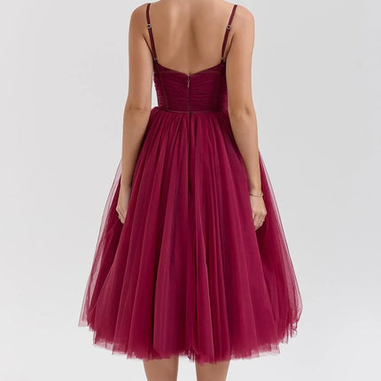 Aveline's Enchanted Allure Tulle Midi Dress