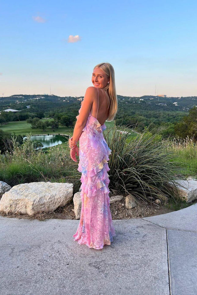 Aveline's Ethereal Flow Ruffle Maxi Dress