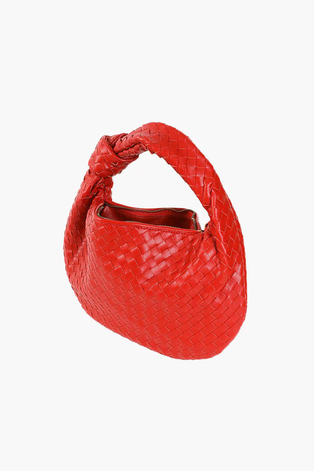 Aveline's Midnight Elegance Woven Handbag