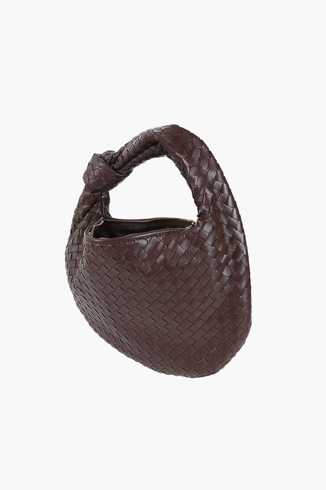 Aveline's Midnight Elegance Woven Handbag
