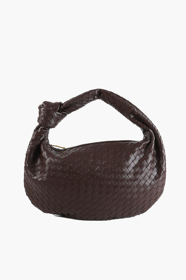 Aveline's Midnight Elegance Woven Handbag