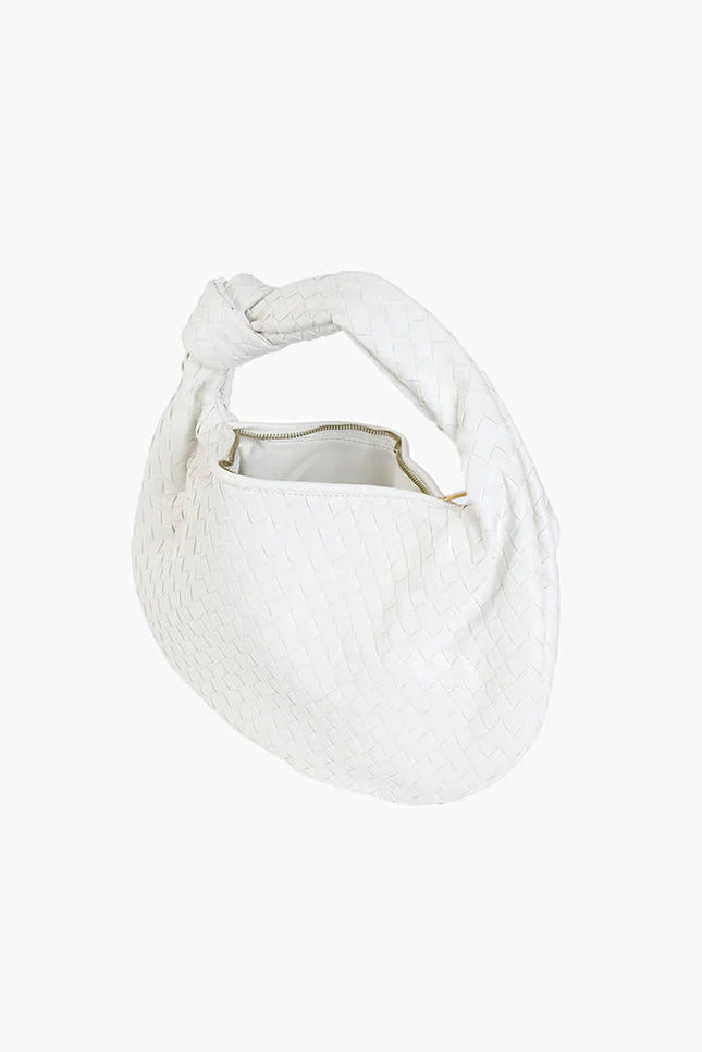 Aveline's Midnight Elegance Woven Handbag