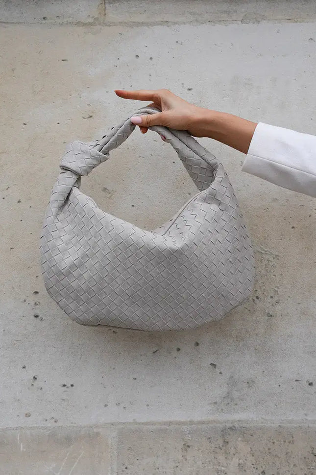 Aveline's Midnight Elegance Woven Handbag