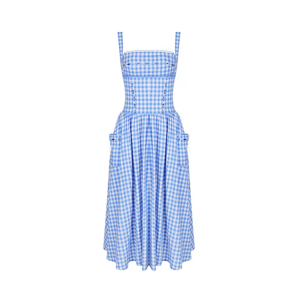 Aveline's Pastoral Elegance Corset Midi Dress