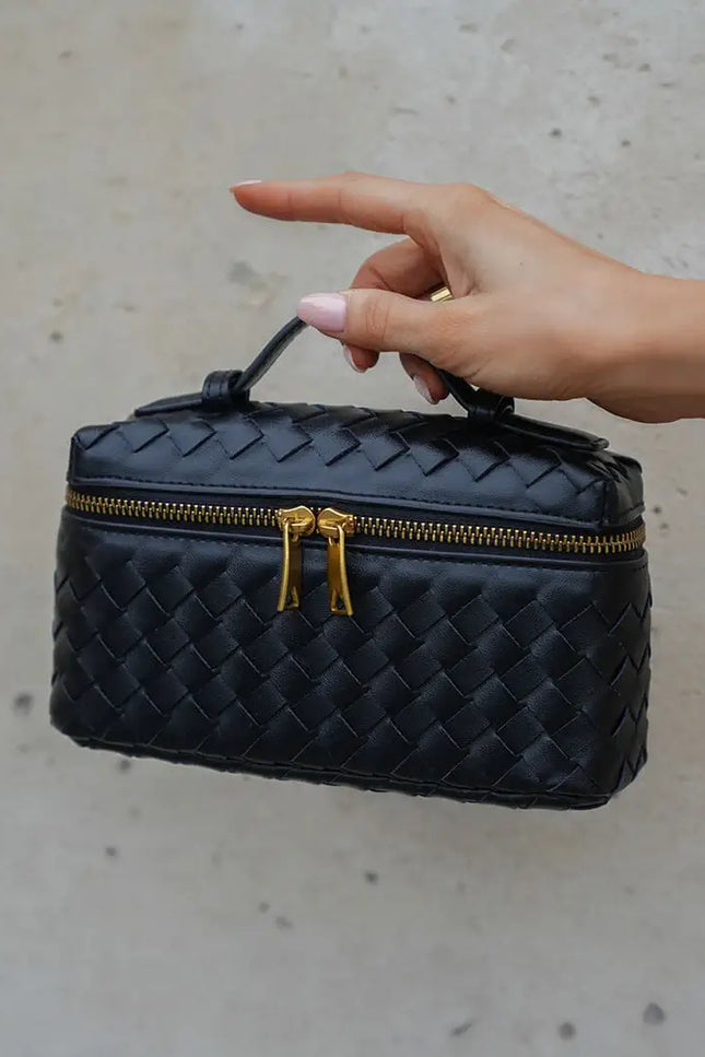 Aveline's Urban Elegance Woven Vanity Bag