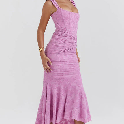Aveline's Elegant Waist Maxi Dress