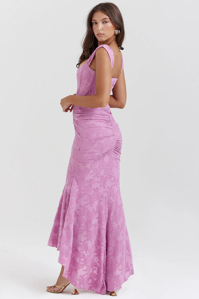 Aveline's Elegant Waist Maxi Dress