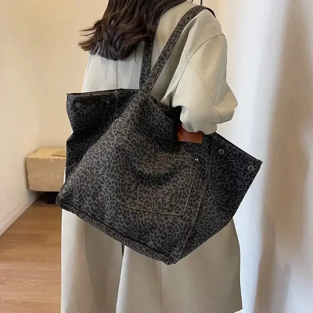 Aveline's Wild Elegance Leopard Tote Bag