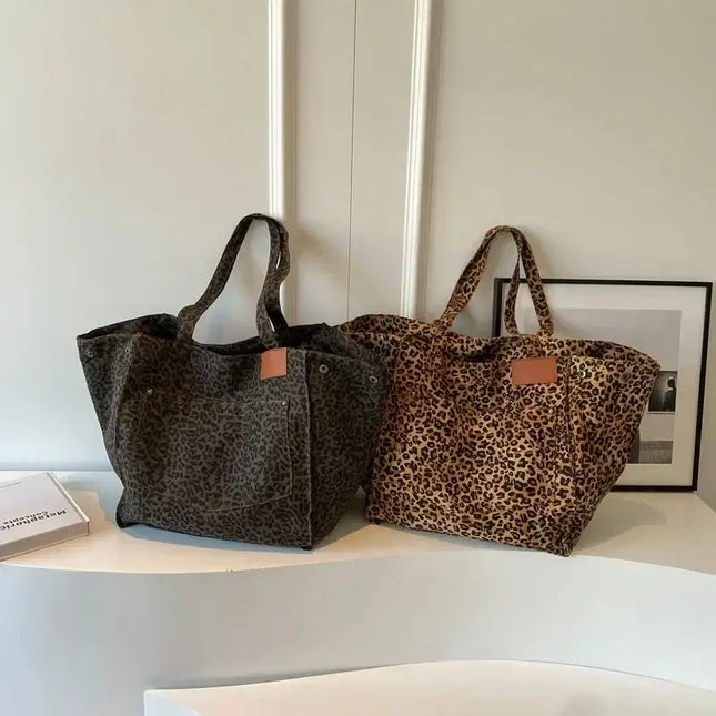 Aveline's Wild Elegance Leopard Tote Bag
