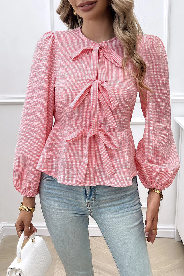 Aveline's Puff Sleeve Bow Detail Blouse