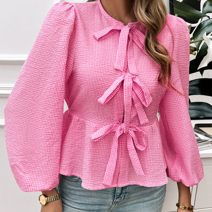 Aveline's Puff Sleeve Bow Detail Blouse