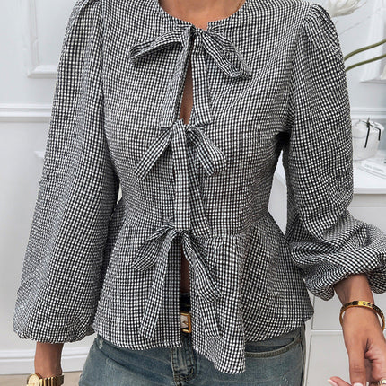 Aveline's Puff Sleeve Bow Detail Blouse