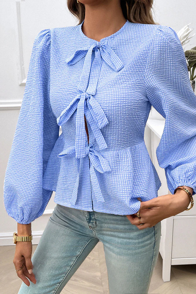 Aveline's Puff Sleeve Bow Detail Blouse