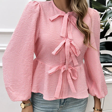 Aveline's Puff Sleeve Bow Detail Blouse